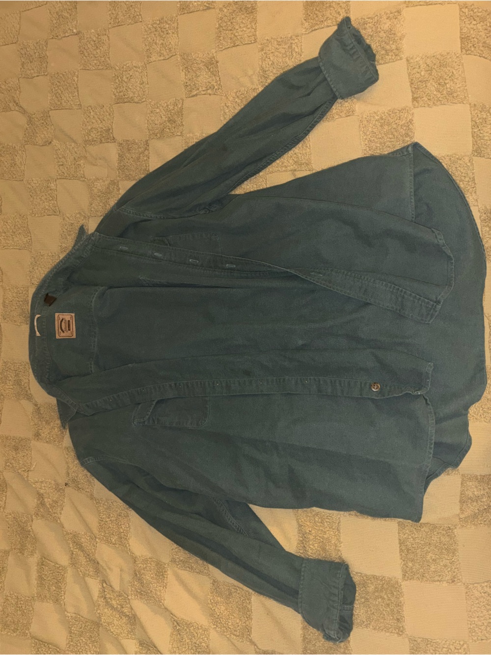St. John's Bay Blue Denim/flannel Shirt Jacket